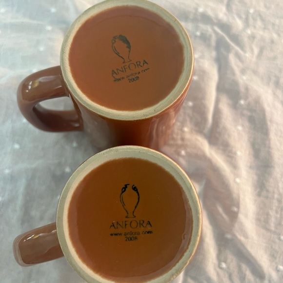 Anfora mugs 2008 rust color coffee tea cups - Picture 5 of 6